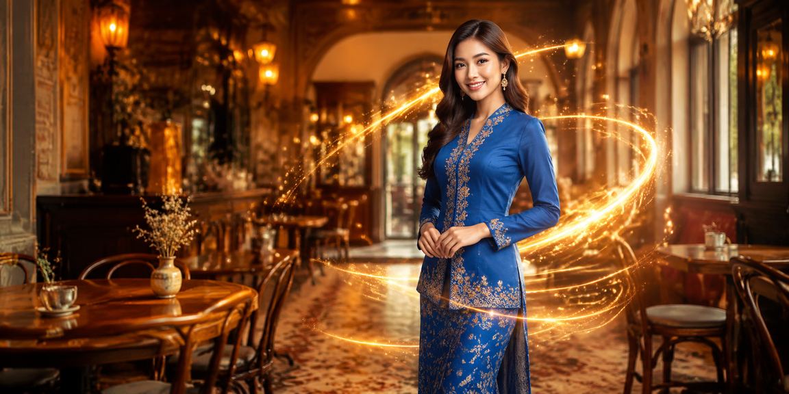 Pengguna berbaju kurung di Ipoh mengakses aplikasi kasino 21700 melalui telefon pintar